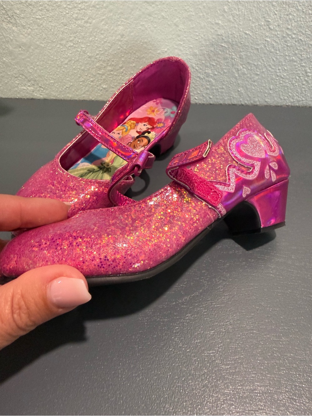 Disney Princess - Girls Sparkle Mary Jane Dress Shoes - Pink - Picture 7 of 9